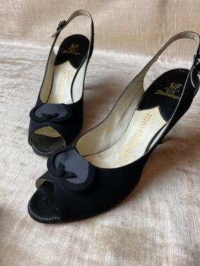 50’s Martinique  Black sling back Pumps